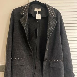 One Teaspoon Tweed Studded Blazer